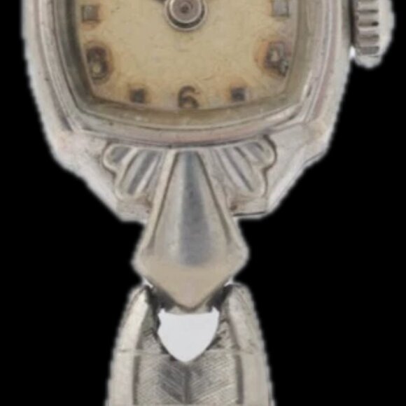 Vintage 1962 Bulova Cocktail Ladies Mechanical Wristwatch Steel & White 10k RGP main image 4